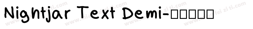 Nightjar Text Demi字体转换